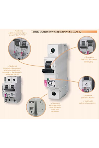 Eti Disjunctor 3P B10A 10kA AC ETIMAT 10 002125714