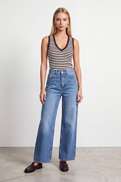 VAGGON High waist wide leg pants