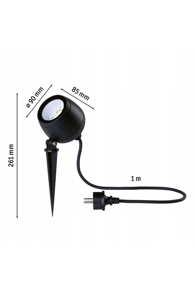 Paulmann KIKOLO LED 8W 20 proiector de grădină °   520lm 3000K IP65 230V antr...