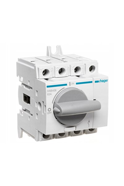 hager 4P 63A Dimensiunea 1 Comutator izolator rotativ modular HAB406