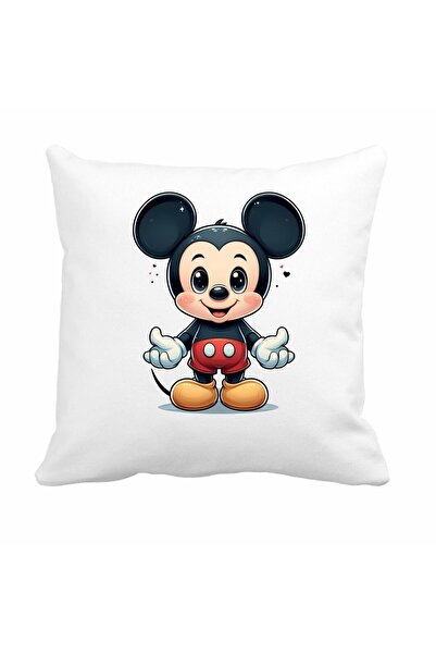 OEM Pernă pentru copii, Creșă, Grădiniță, Mickey Mouse, 40×40 cm, PGR040