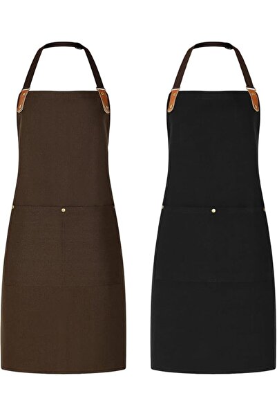 GENERAL two Chef Apron, Water&Oil Resistant Polyester-Cotton Canvas Apron, Ap...