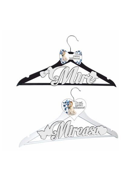 OEM Set de umerașe, Nuntă, Mire, Mireasă, Negru Alb, UNUV014