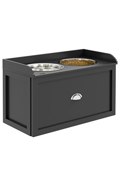 Generic Brand Stație de hrănire, 2 boluri (câte 2 litri fiecare), din oțel in...