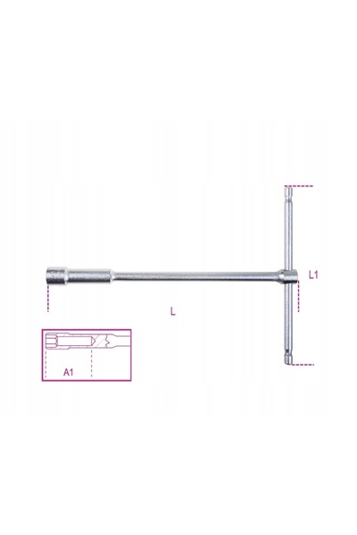 Beta Cheie tubulară tip T cu cap tubular de 8mm 949/8