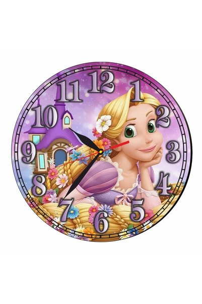 OEM Ceas Disney, Rapunzel, Lemn, 40 cm, CSDUV057