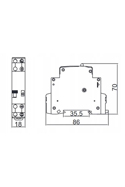 NOARK Ex9jU-16/1P 16A 230V AC 1P bistabil 110261 releu de impulsuri