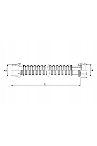 DIAMOND Furtun de gaz extensibil 300-600mm 3/4 WZ