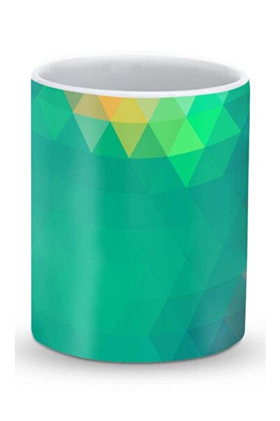 Generic Premium Emerald Prism Designer Mug Green/Yellow