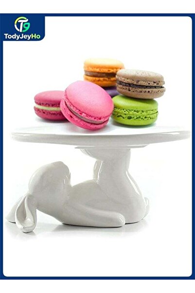 Generic Bunny Rabbit Cake Stand Ceramic Plate Dishes for Dessert Food Server ...
