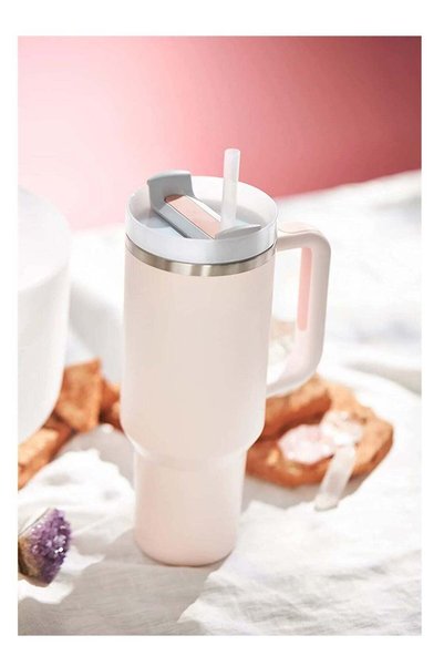 Generic 40oz Stainless Steel Insulated Travel Mug with Handle and Straw Perfe...