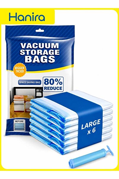 Generic 6PCS Large Vacuum Storage Bags For Space Saving Home Organization