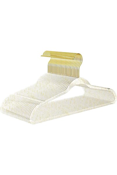 Generic MIZGI Hangers 10 Pack Non-Velvet Plastic Hangers for Clothes, Heavy D...