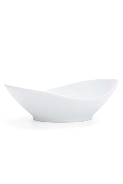 Generic Sunnex Orion Porcelain Oval Twist Dish - 25.5 Cm, White White 25.5cm