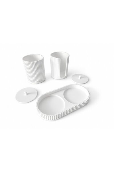 OEM Organizator de baie pentru dischete demachiante și bețișoare cosmetice, 2...
