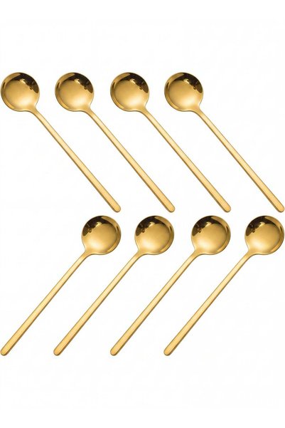 Generic 8 PCS Stainless Steel Espresso Spoons, Mini Teaspoons Set for Coffee ...