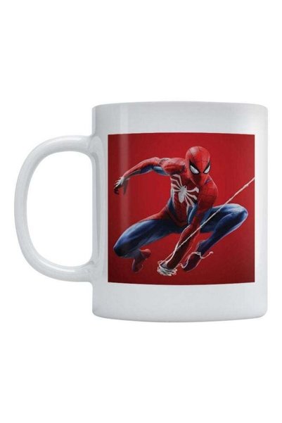 Generic Spider Man Printed Ceramic Mug White/Red/Blue