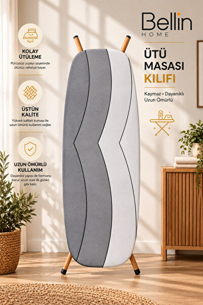 Keçeli %100 Pamuklu Isıya Dayanıklı Ütü Masası Bezi Kılıfı