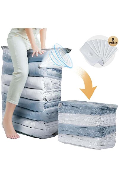 Generic 8 Packs Vacuum Storage Bags, Space Saver Bags, Jumbo Cube, Large Vacu...