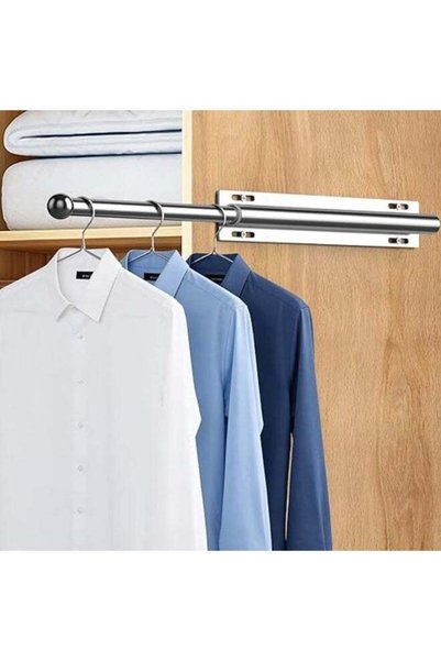 Generic 2 pcs Valet Rod for Closet Retractable, 13.4"-23.2" Pull Out Clothes ...
