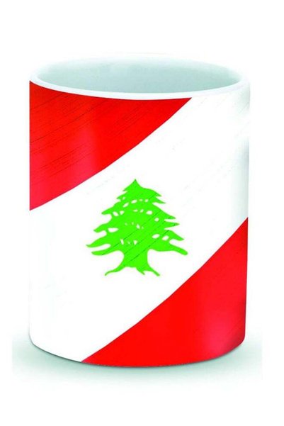 Generic Premium Flag Of Lebanon Designer Mug Red/White/Green 325ml