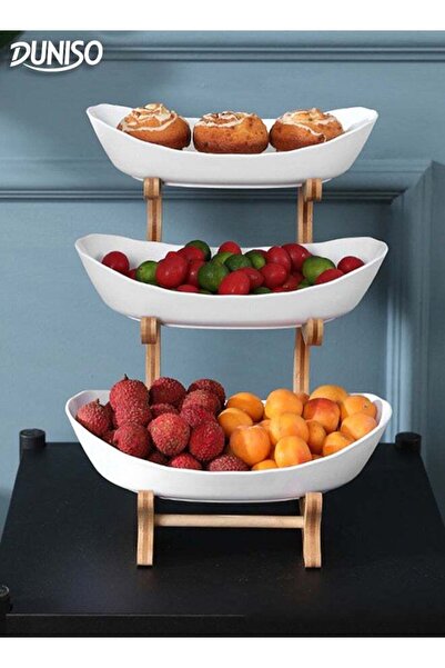Generic 3 Tier Fruit Basket Kitchen Fruit Bowl Long Lasting Elegant Fruit Sto...