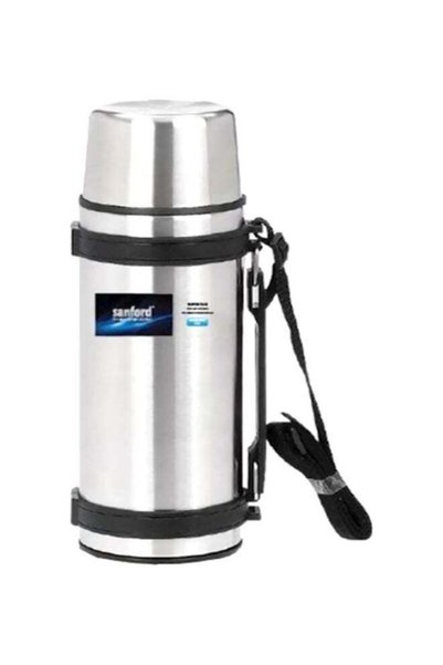 Generic Hot & Cold Vacuum flask- 1L- Model SF1634SVF Silver/Black 1Liters