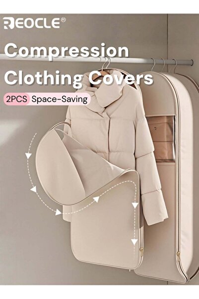 Generic 2PCS Compression Clothing Covers with Transparent Design and Hanging ...