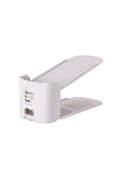 Generic Adjustable Shoe Rack Drying Organizer Grey 25.5x9.7cm