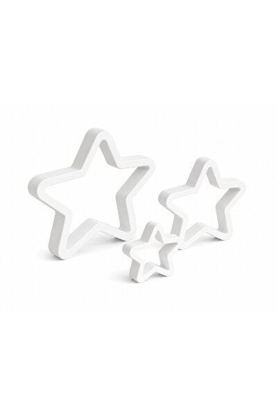 OEM Set decorativ premium cu 3 stele 3D, ornament minimalist pentru masă, raf...