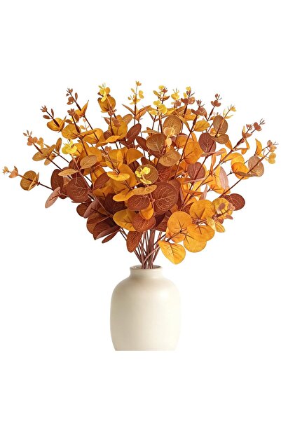 Generic Brand Set de 8 buchete artificiale de flori de toamnă - Eucalipt