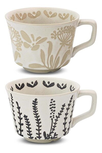Generic Ceramic Coffee Mug Set of 2, 12 oz Novelty Unique Tea Cups with Big H...