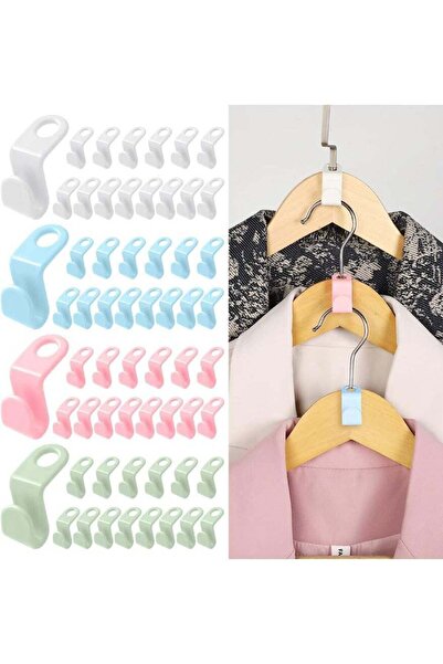 Generic Clothes Hanger Connector Hooks, Multicolor 60pcs Plastic Closet Space...