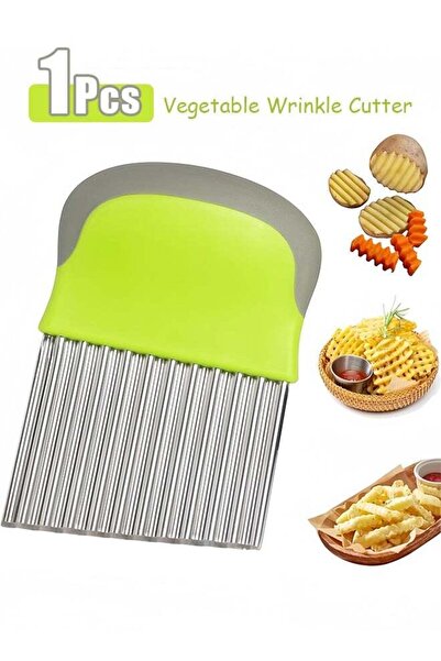 Generic Crinkle Cutter for Veggies Potato Cutter for Fries, Stainless Steel B...