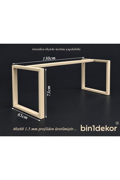 Bin1dekor Metal Masa Ayağı - Salon Mutfak Cafe Ofis Yemek Masası Ayağı Takımı