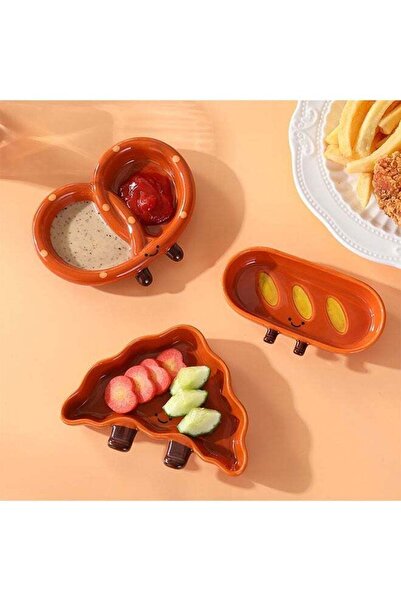Generic 3-Piece Ceramic Dipping Soy Sauce Dishes Set, Cute Appetizer Condimen...