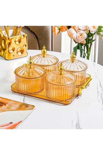 Generic Vintage Divided Fruit Tray Set, Elegant European Court-Style Dried Fr...