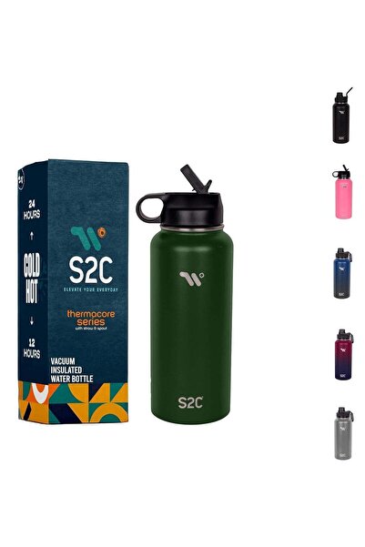 Generic Stainless Steel Water Bottle 1L,32oz Double Wall Vacuum Insulated Wat...