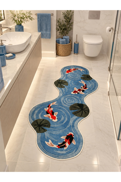 Brillant Asimetrik Kesim Lateks Taban Banyo Paspası