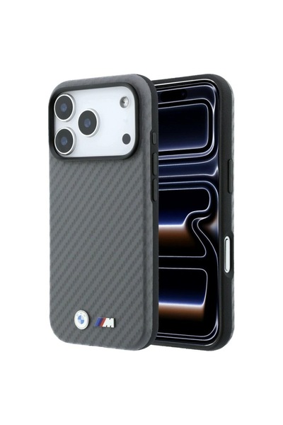 BMW Husă MagSafe M Carbon Metal Logo pentru iPhone 18 Pro Max / 17 Pro Max