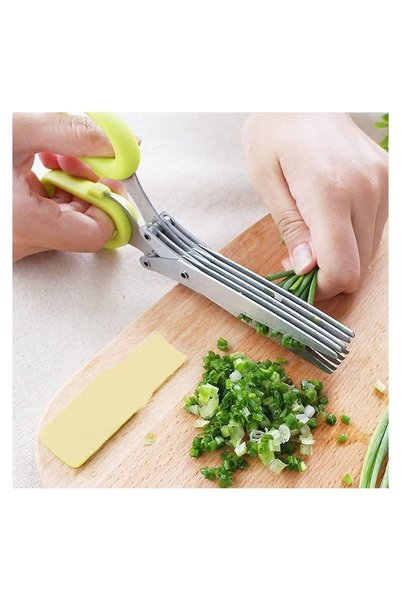Generic Multicolor Herb Scissors, Multipurpose 5 Blade Kitchen Scissor, Stain...