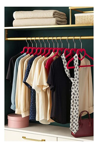 Generic Harmony Homes Velvet Heart-Shaped Clothes Hangers – Non-Slip Plush Ha...