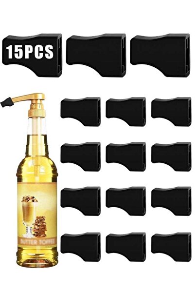 Generic 15PCS Black Rubber Syrup Pump Tip Covers Bottle Cap