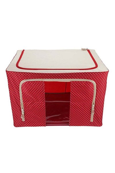 Generic Closet Organizer Storage Bag Red/Beige 50x50x50cm