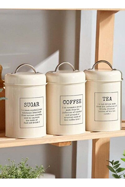 Generic 3-Piece Large Capacity Stainless Steel, Coffee Kitchen Canister, Suga...