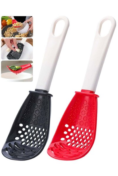 Generic 2PCS Multifunctional Kitchen Cooking Skimmer Scoop Strainer, Non-Stic...