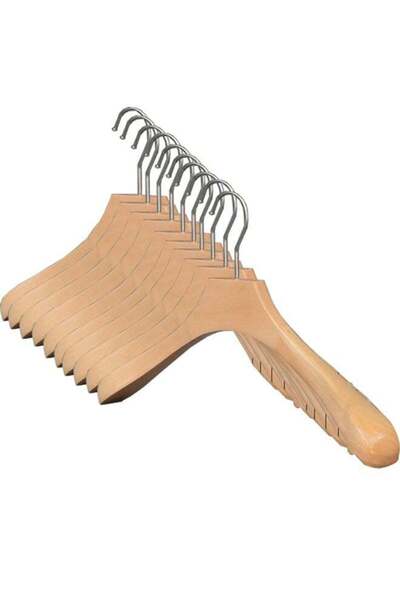 Generic Pack of 10 Non-Slip Wooden Hangers