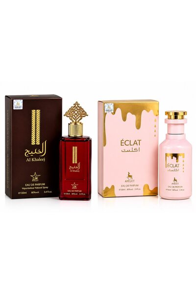 Ayelet Set of 2 Perfumes – Al Khaleej and Éclat, Eau de Parfum, 2 x 100 ml