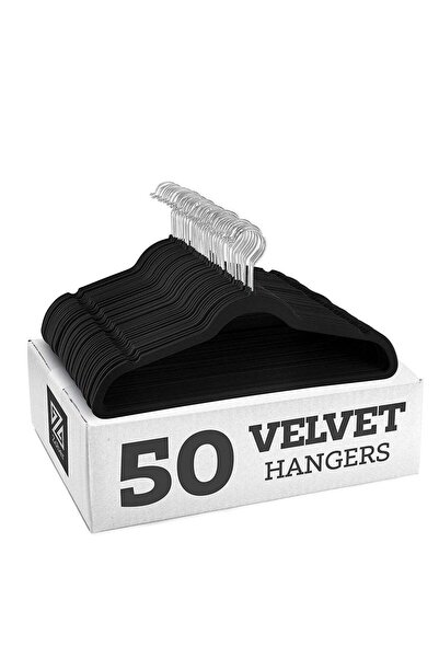 Generic Non Slip Velvet Hangers Suit Hangers 50 Pack Ultra Thin Space Saving ...