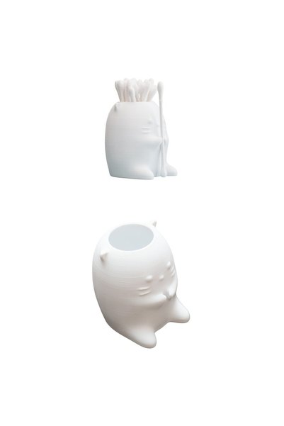 OEM Organizator de baie pentru bețișoare de urechi, model figurină minimalist...